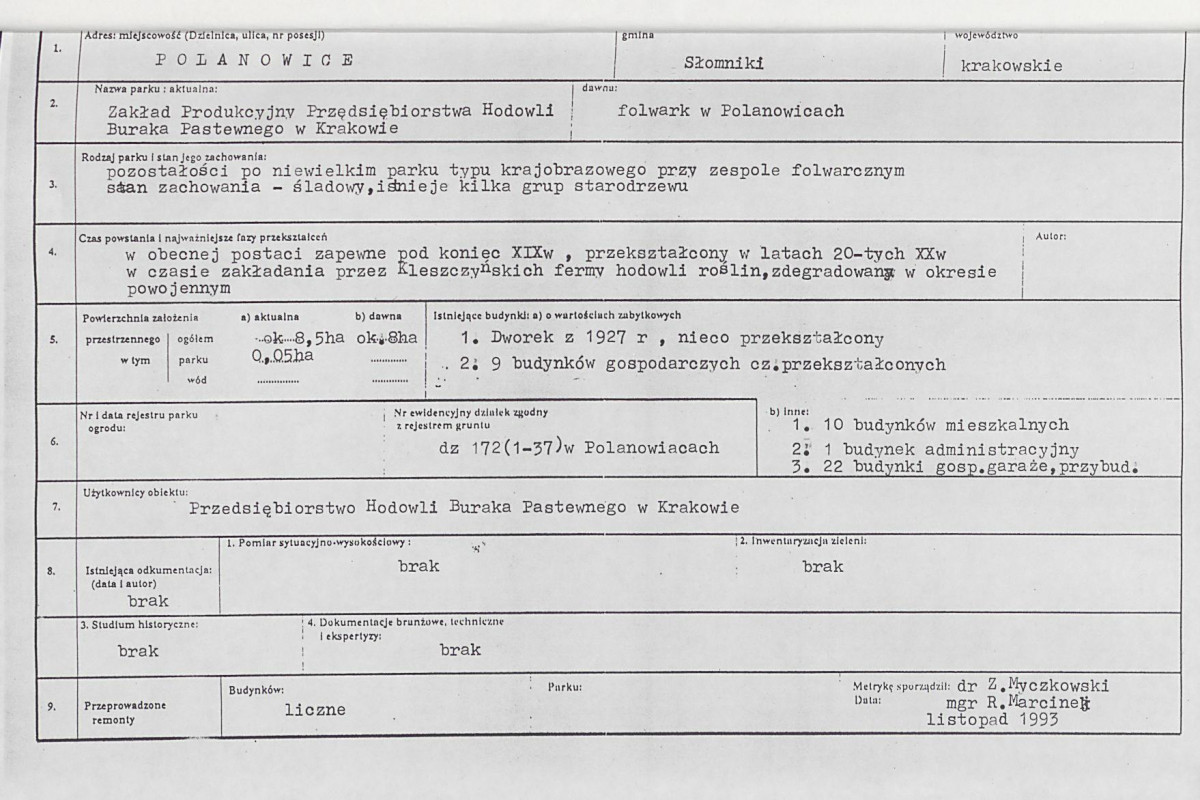 Ewidencja parkowa, skan nr 5