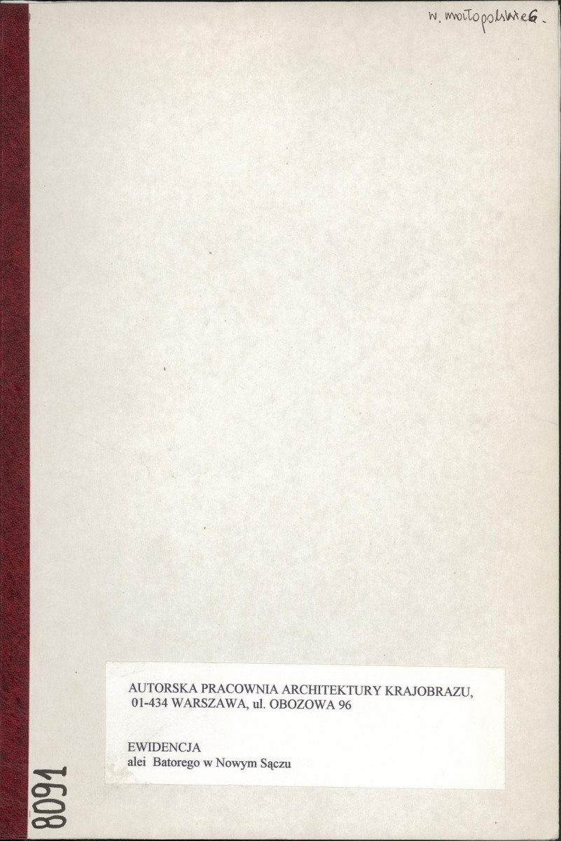 EP - Ewidencja parkowa, skan nr 1