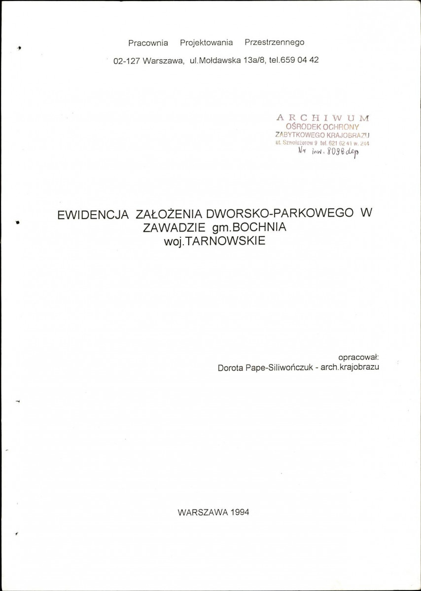 EP - Ewidencja parkowa, skan nr 4
