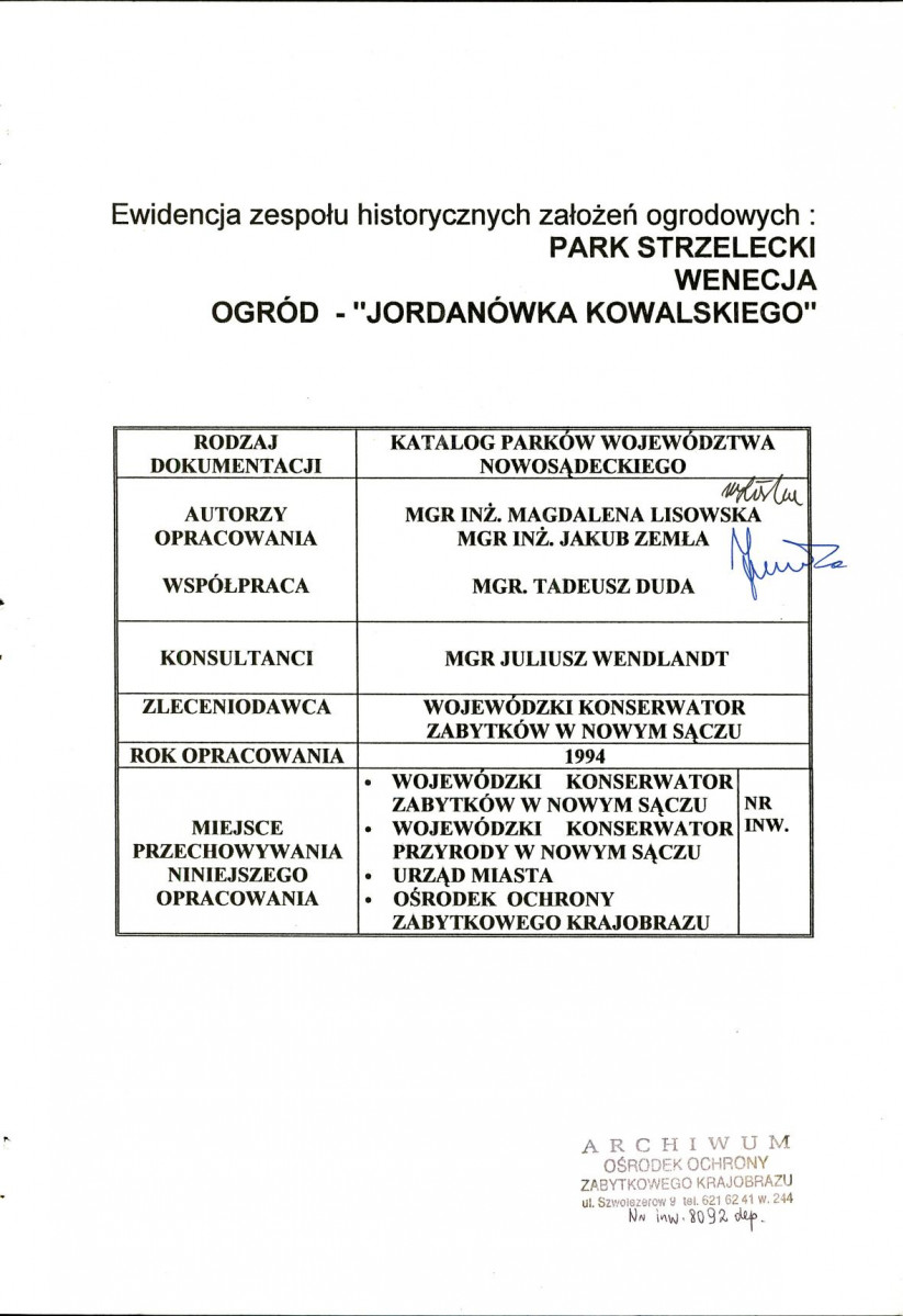 EP - Ewidencja parkowa, skan nr 5