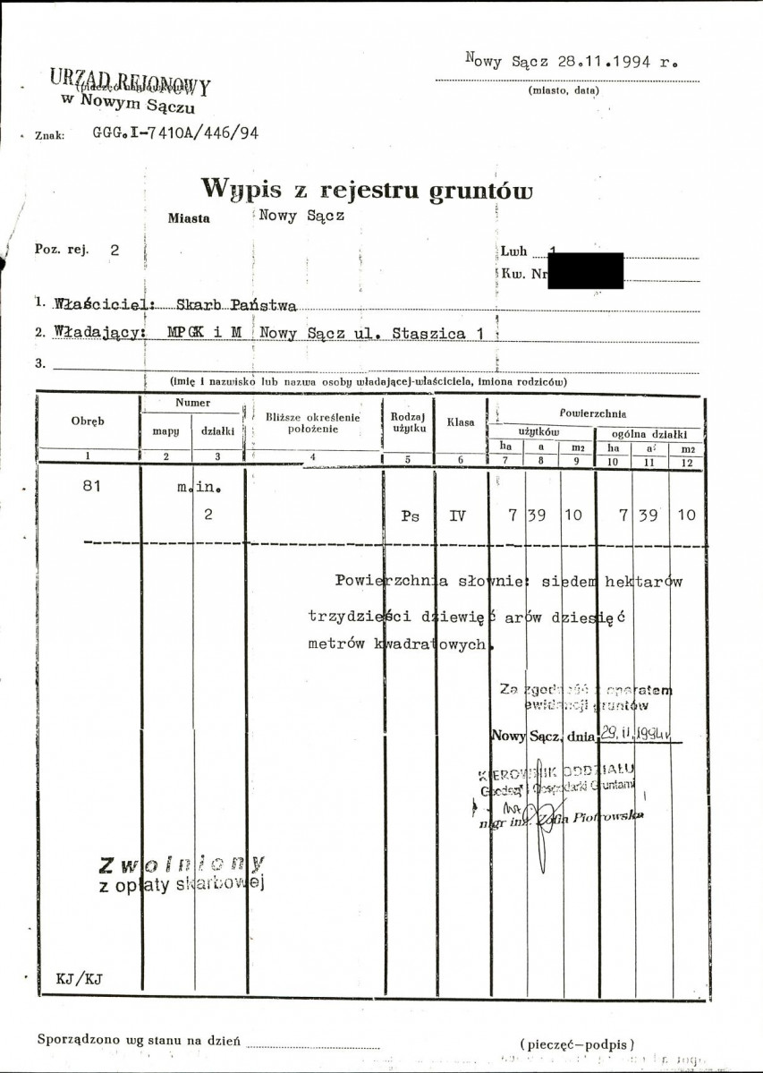 EP - Ewidencja parkowa, skan nr 26
