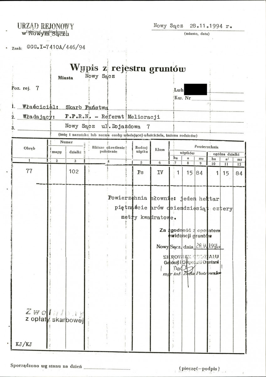 EP - Ewidencja parkowa, skan nr 27