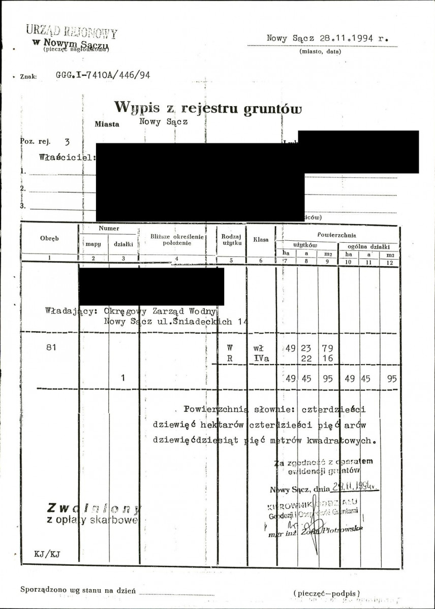 EP - Ewidencja parkowa, skan nr 29