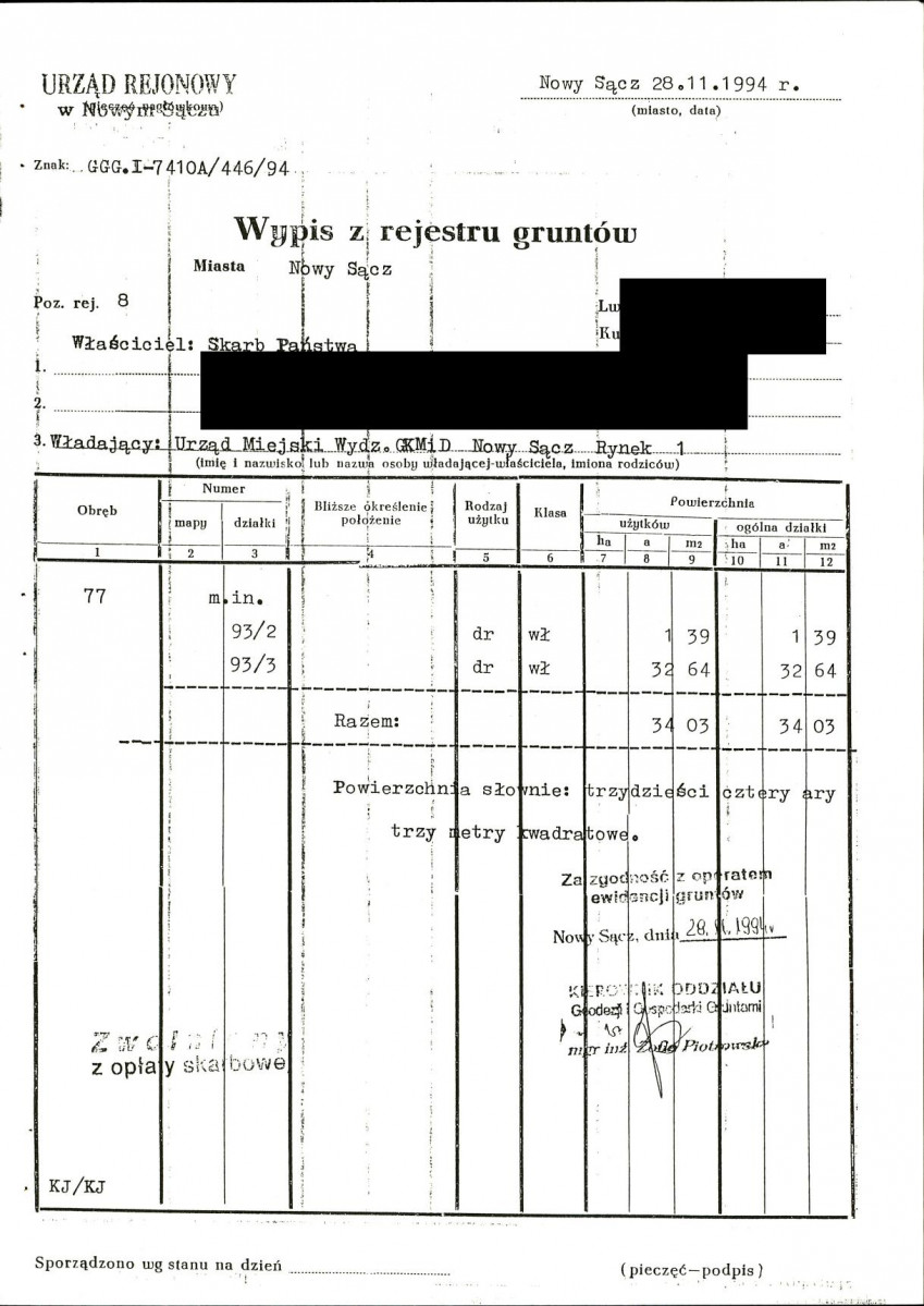 EP - Ewidencja parkowa, skan nr 30