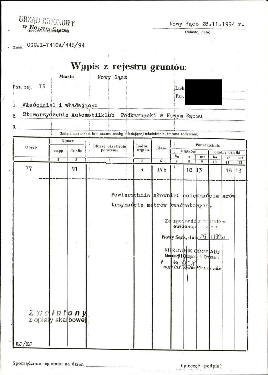 EP - Ewidencja parkowa, skan nr 31