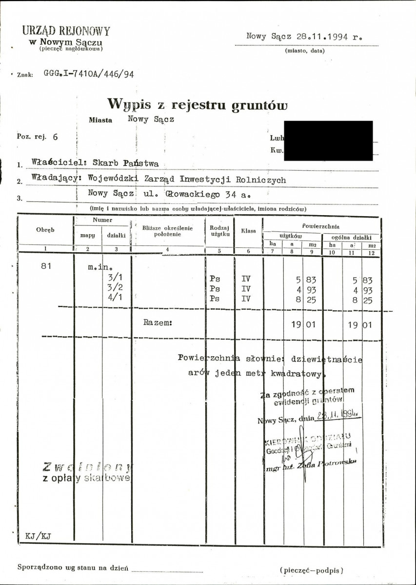 EP - Ewidencja parkowa, skan nr 35