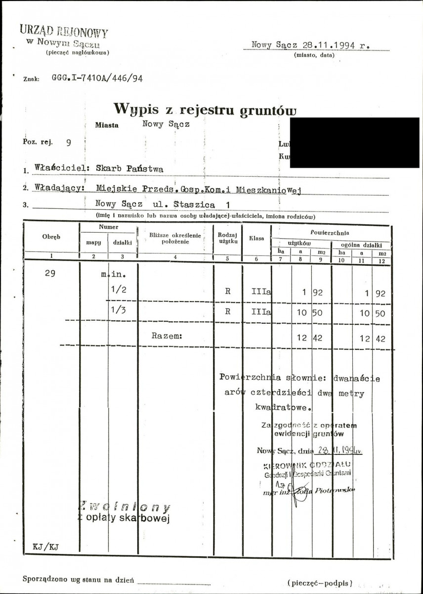 EP - Ewidencja parkowa, skan nr 37