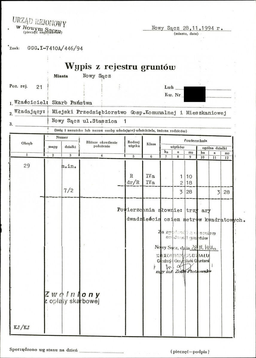EP - Ewidencja parkowa, skan nr 38