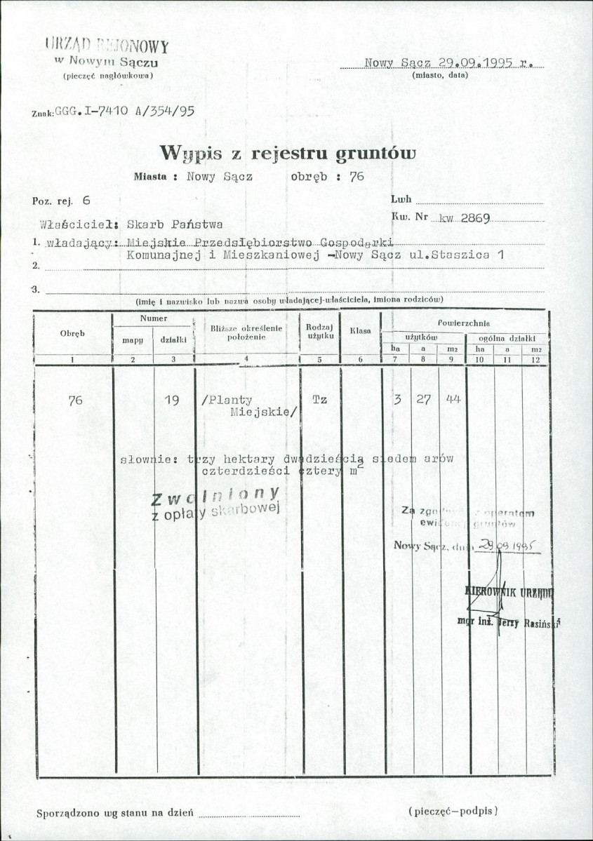EP - Ewidencja parkowa, skan nr 9