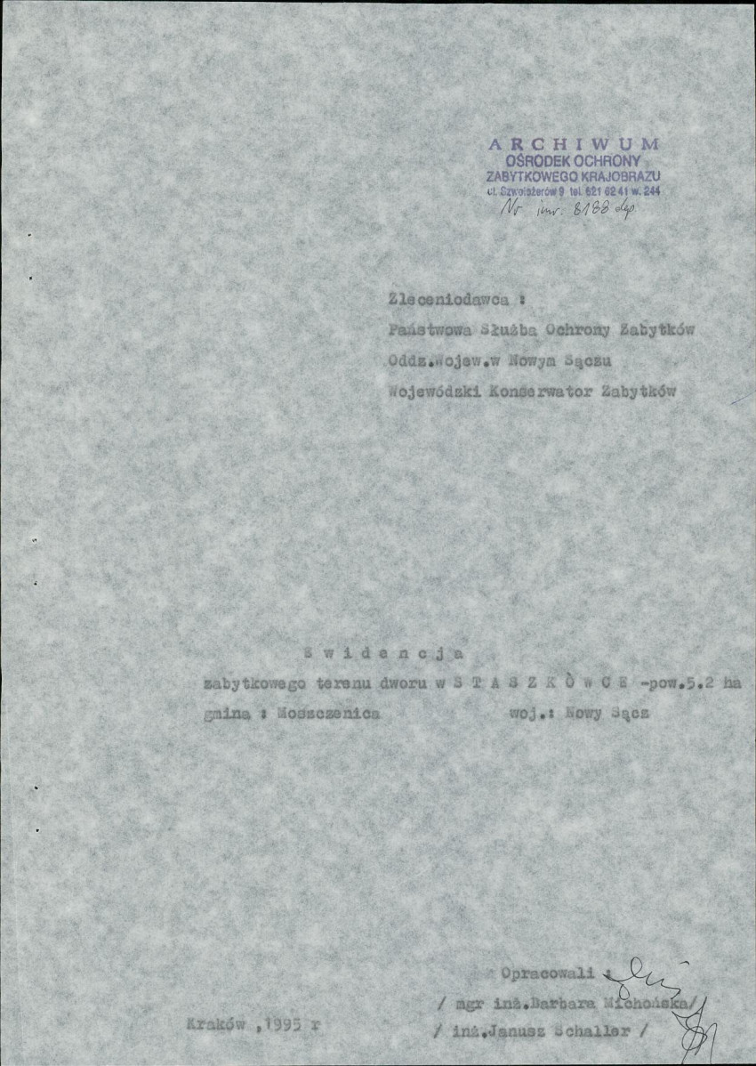 EP - Ewidencja parkowa, skan nr 4
