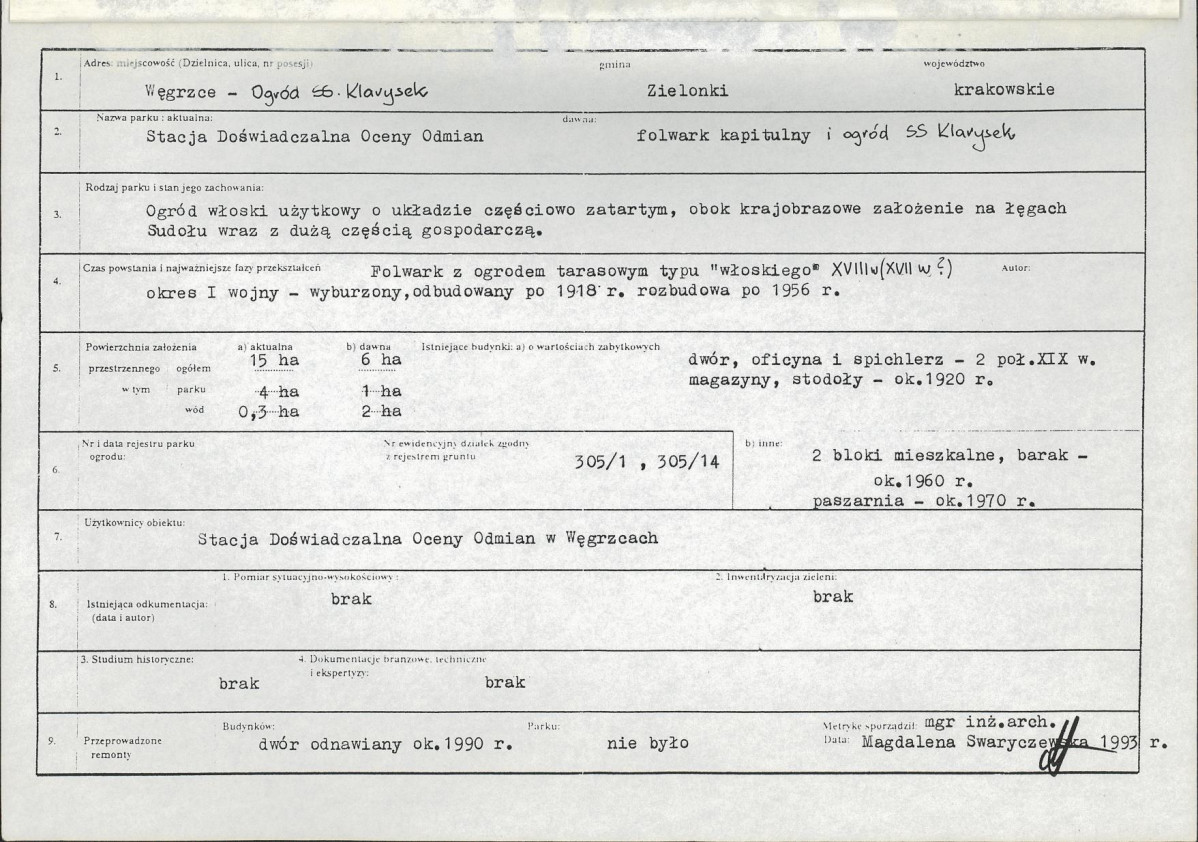 Ewidencja parkowa, skan nr 3