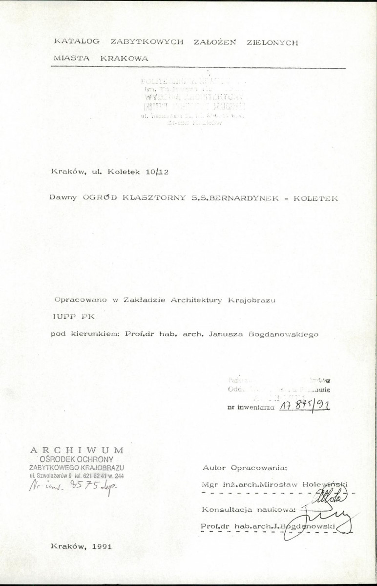 Ewidencja parkowa, skan nr 3