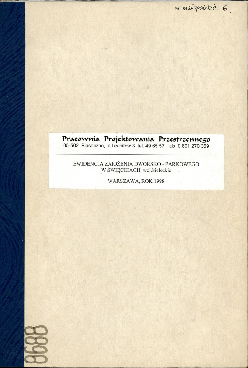EP - Ewidencja parkowa, skan nr 1