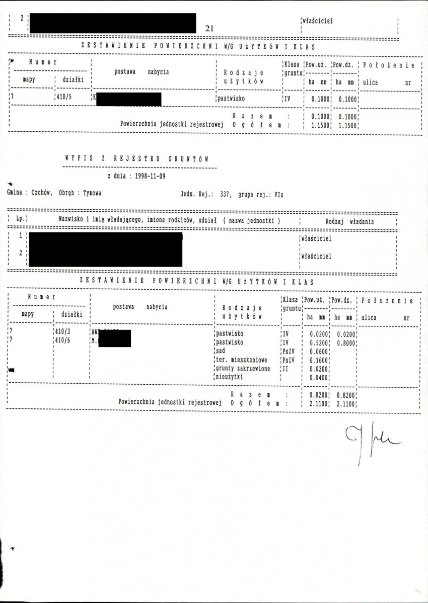 EP - Ewidencja parkowa, skan nr 25