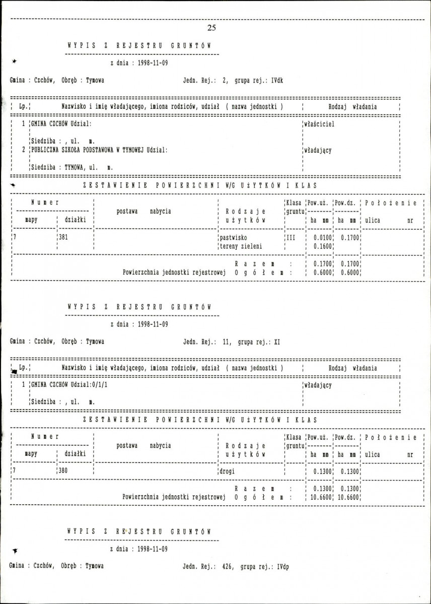 EP - Ewidencja parkowa, skan nr 29