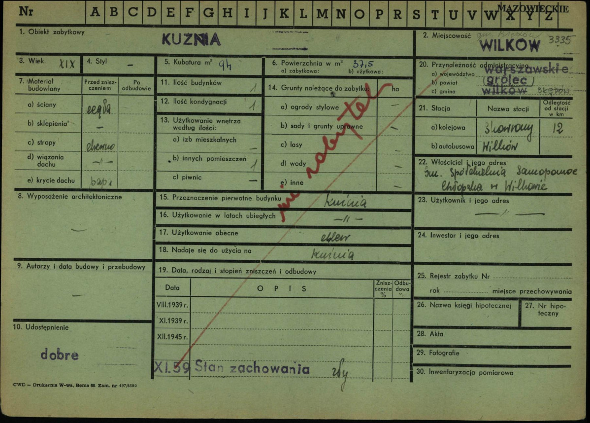 KZ - Karta zielona, skan nr 1