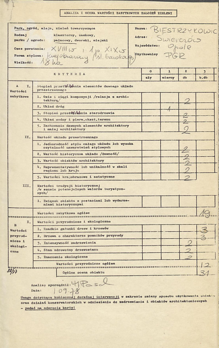 EP - Ewidencja parkowa, skan nr 3