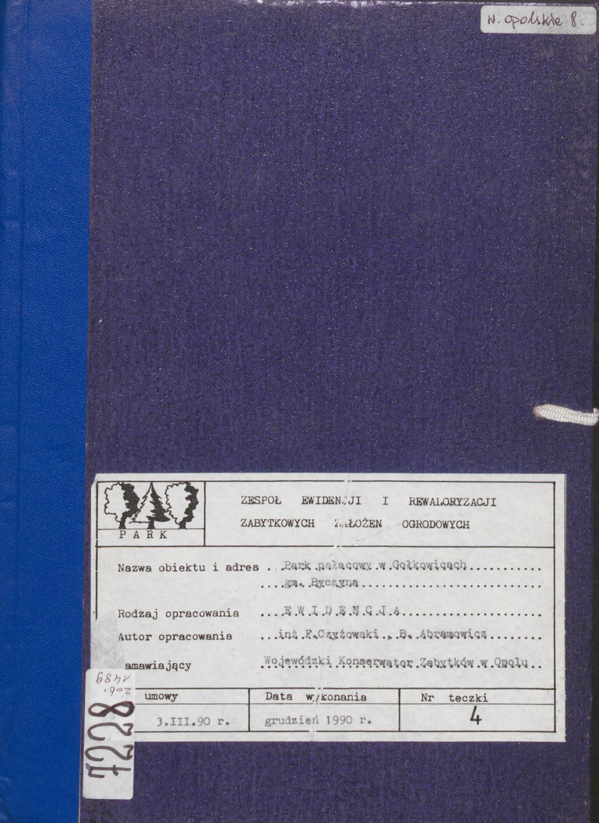Ewidencja parkowa, skan nr 1