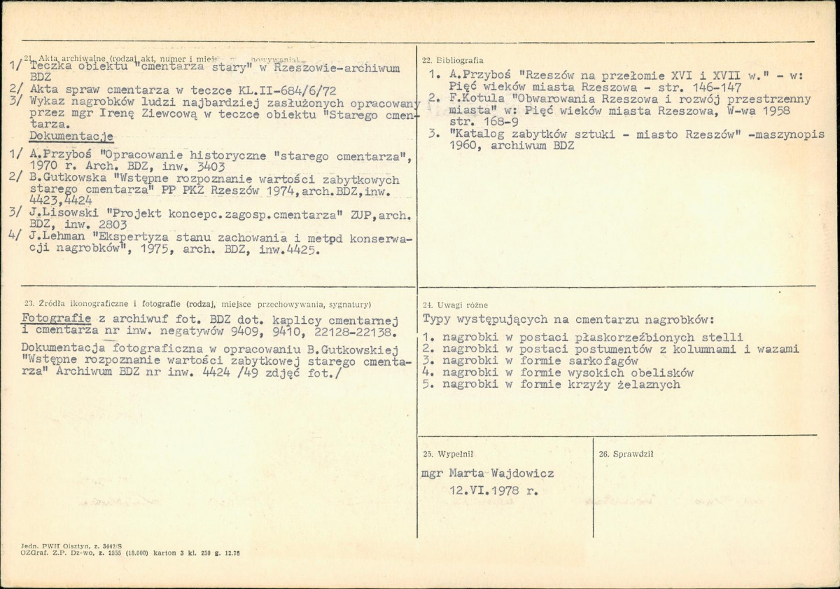 KC - Karta cmentarza, skan nr 4