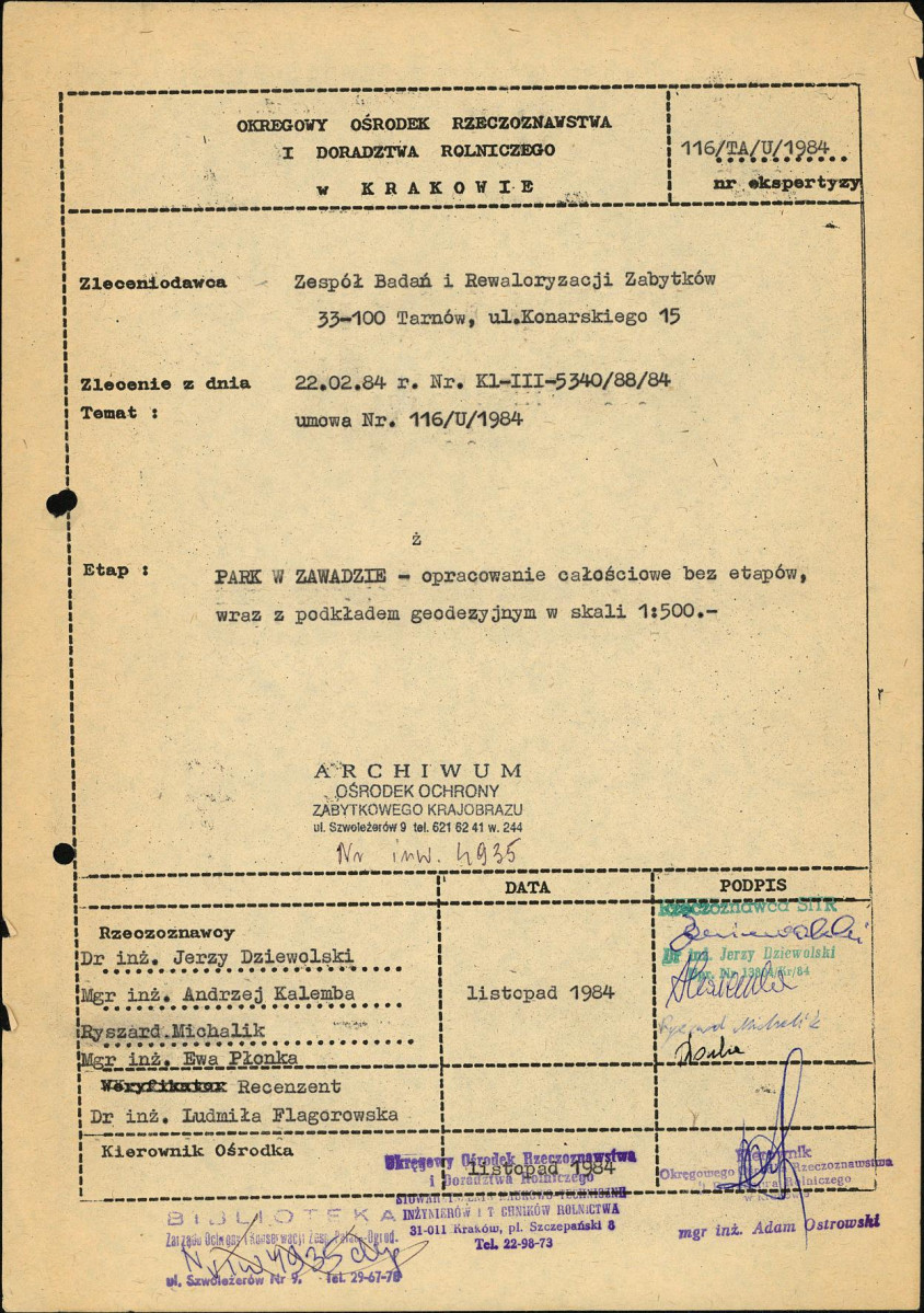EP - Ewidencja parkowa, skan nr 5