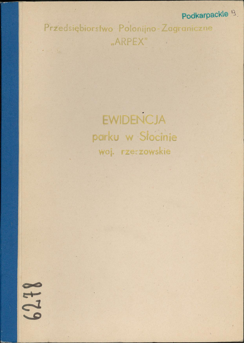 EP - Ewidencja parkowa, skan nr 1