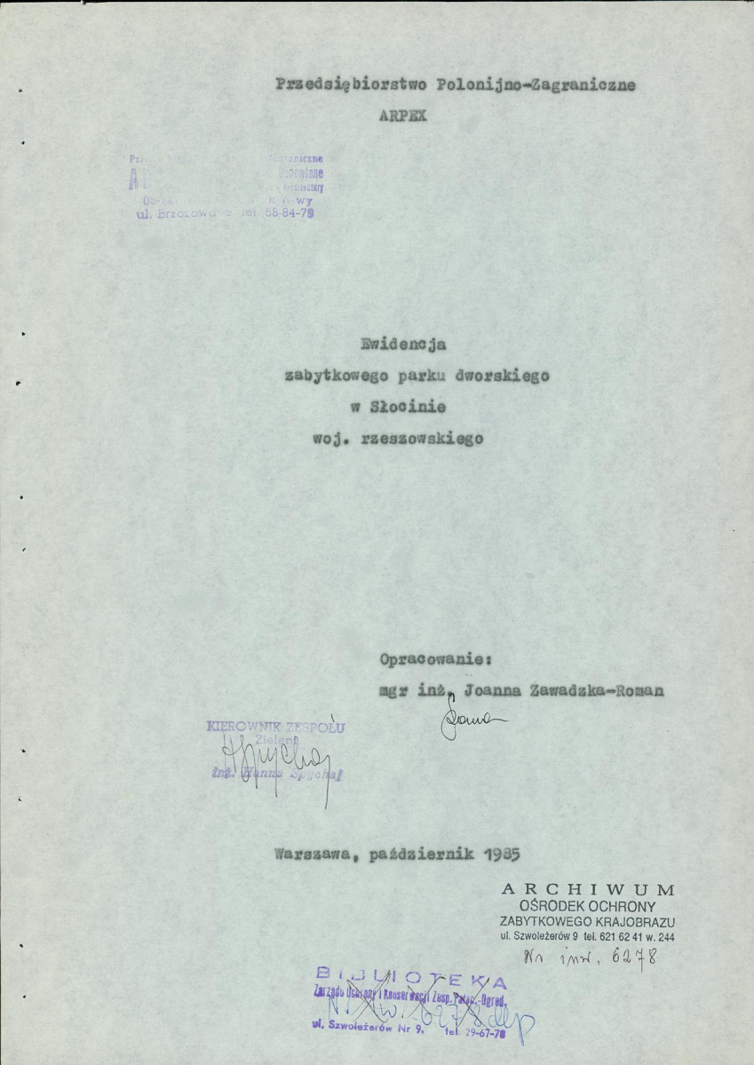 EP - Ewidencja parkowa, skan nr 4