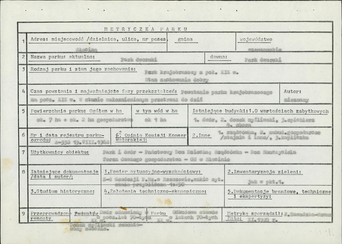 EP - Ewidencja parkowa, skan nr 6