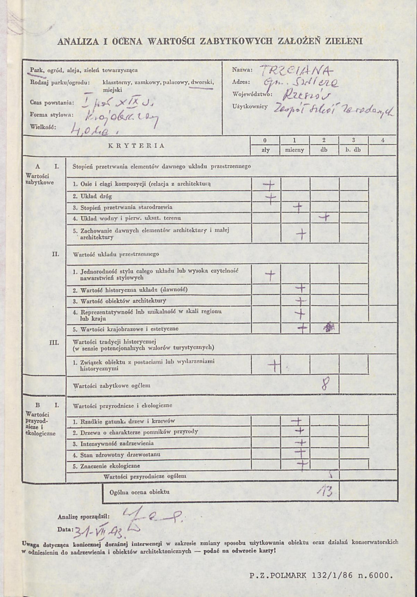 EP - Ewidencja parkowa, skan nr 3
