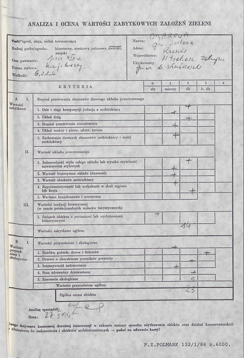 EP - Ewidencja parkowa, skan nr 3