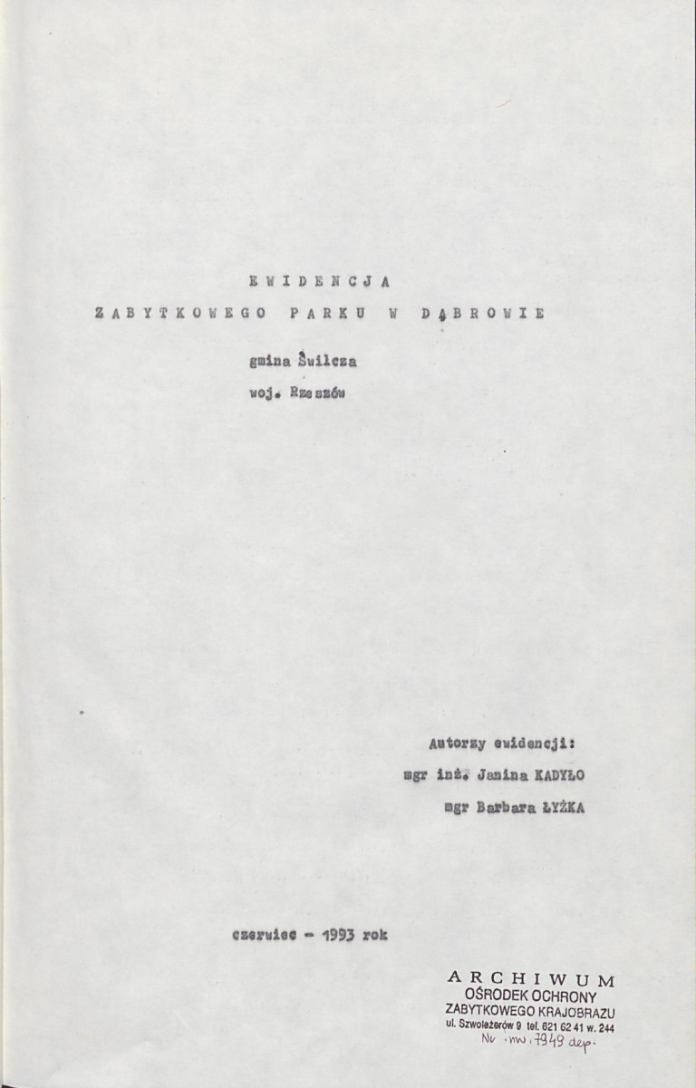 EP - Ewidencja parkowa, skan nr 4