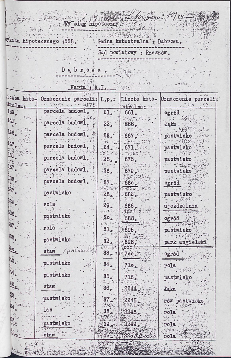 EP - Ewidencja parkowa, skan nr 23