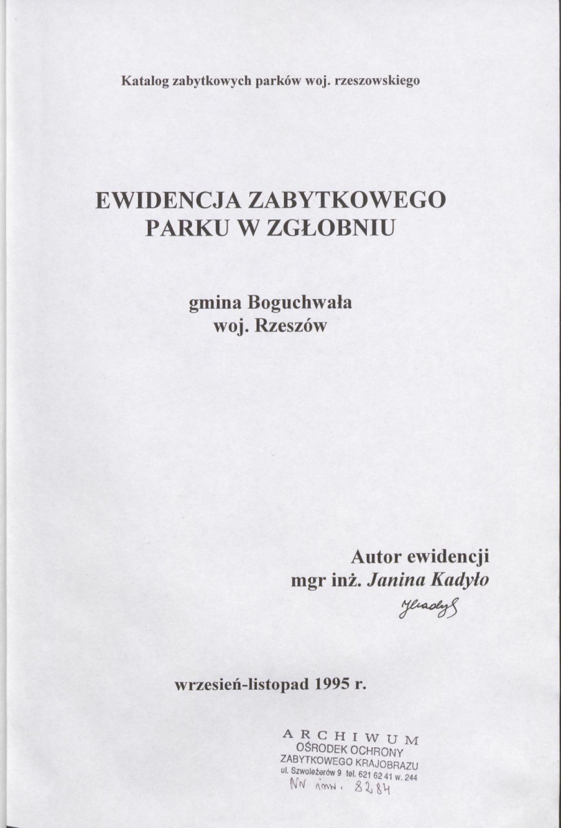 Ewidencja parkowa, skan nr 4