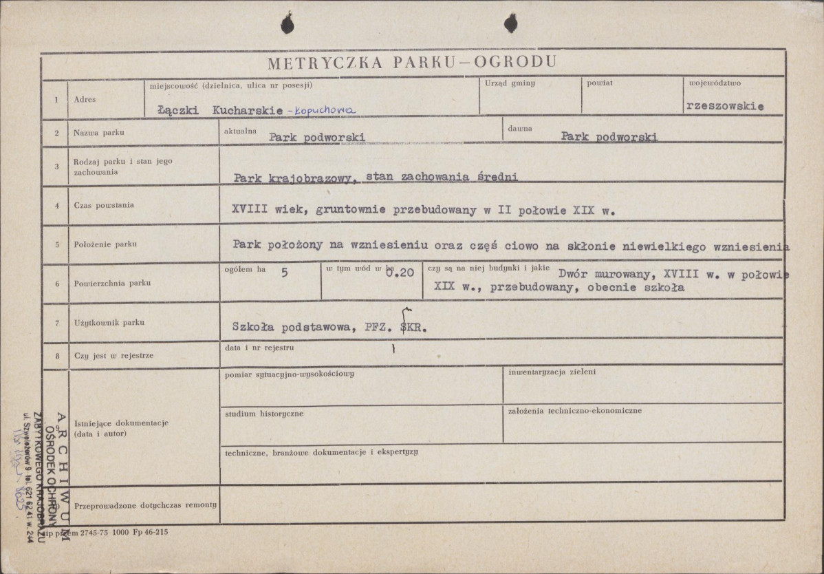 Ewidencja parkowa, skan nr 3