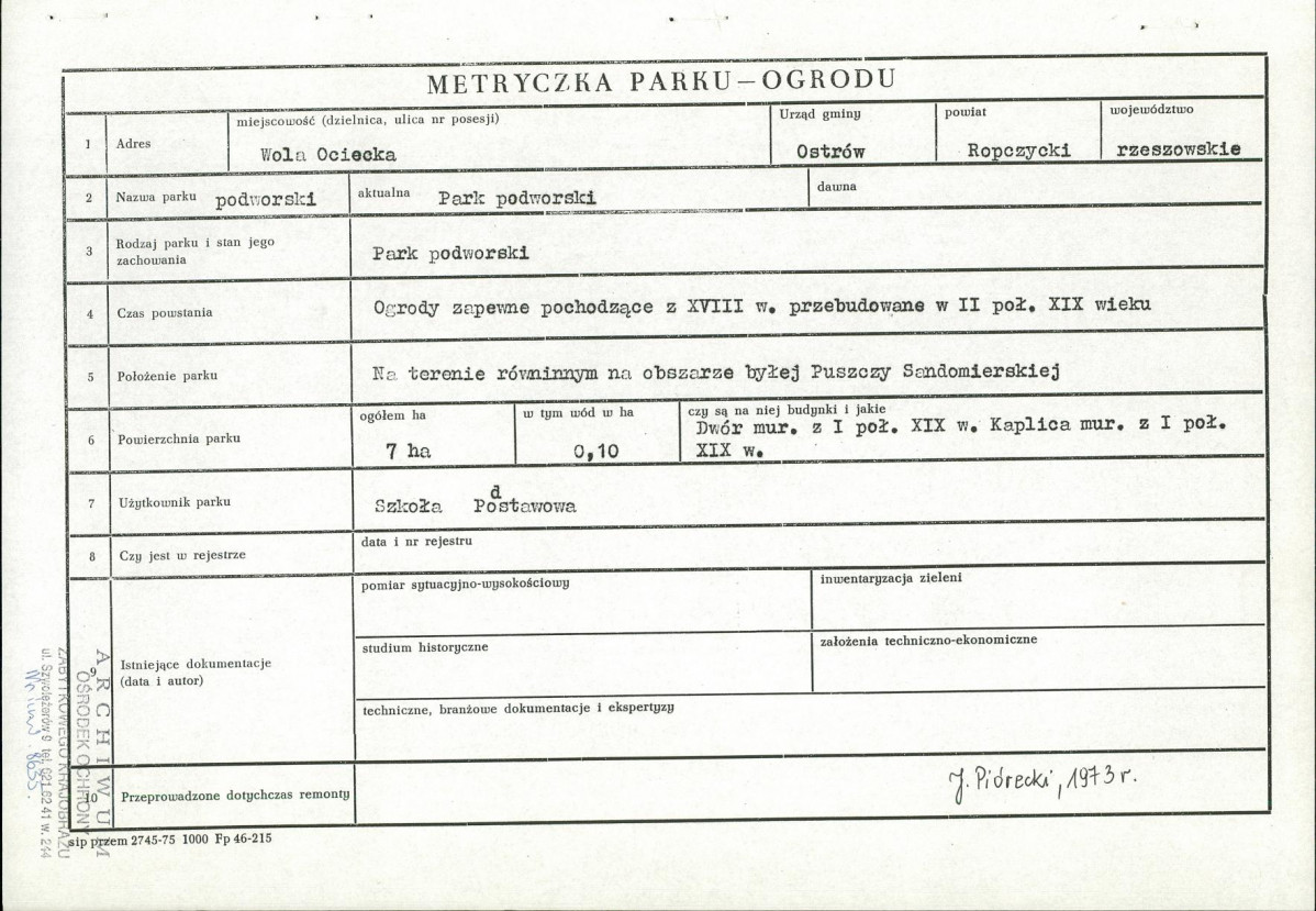 Ewidencja parkowa, skan nr 3