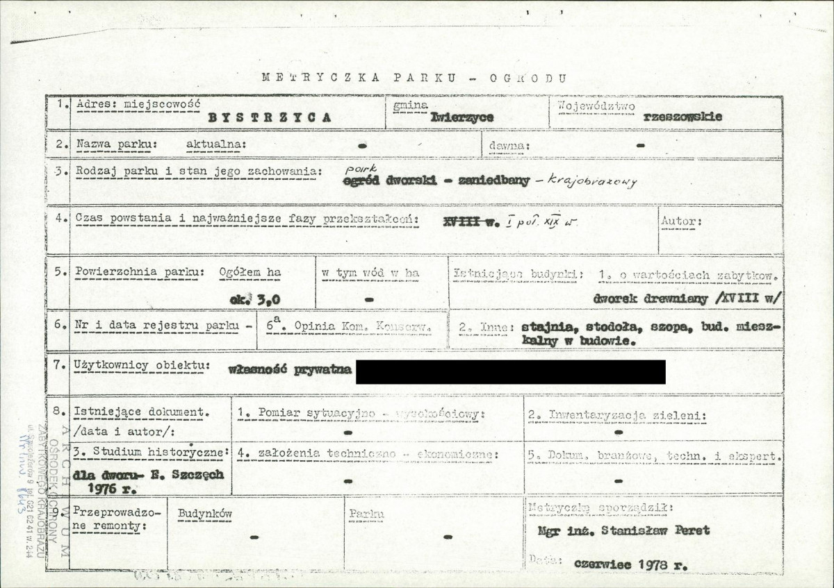 EP - Ewidencja parkowa, skan nr 6