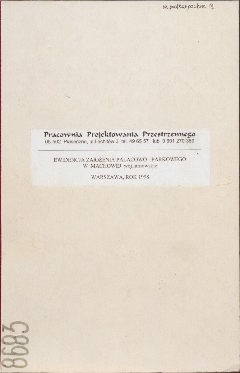 EP - Ewidencja parkowa, skan nr 1