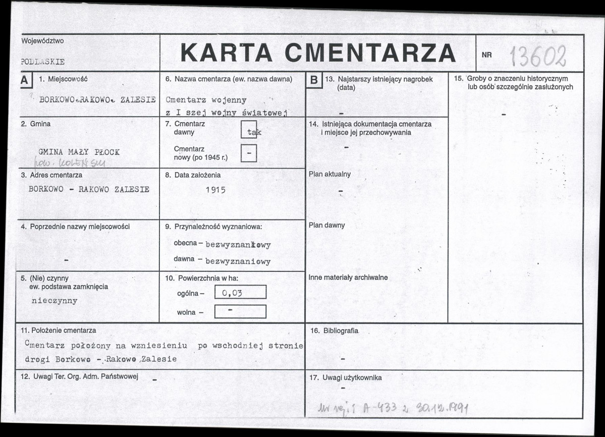 Karta cmentarza, skan nr 1