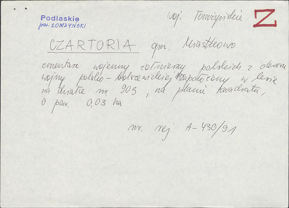 Karta cmentarza, skan nr 5