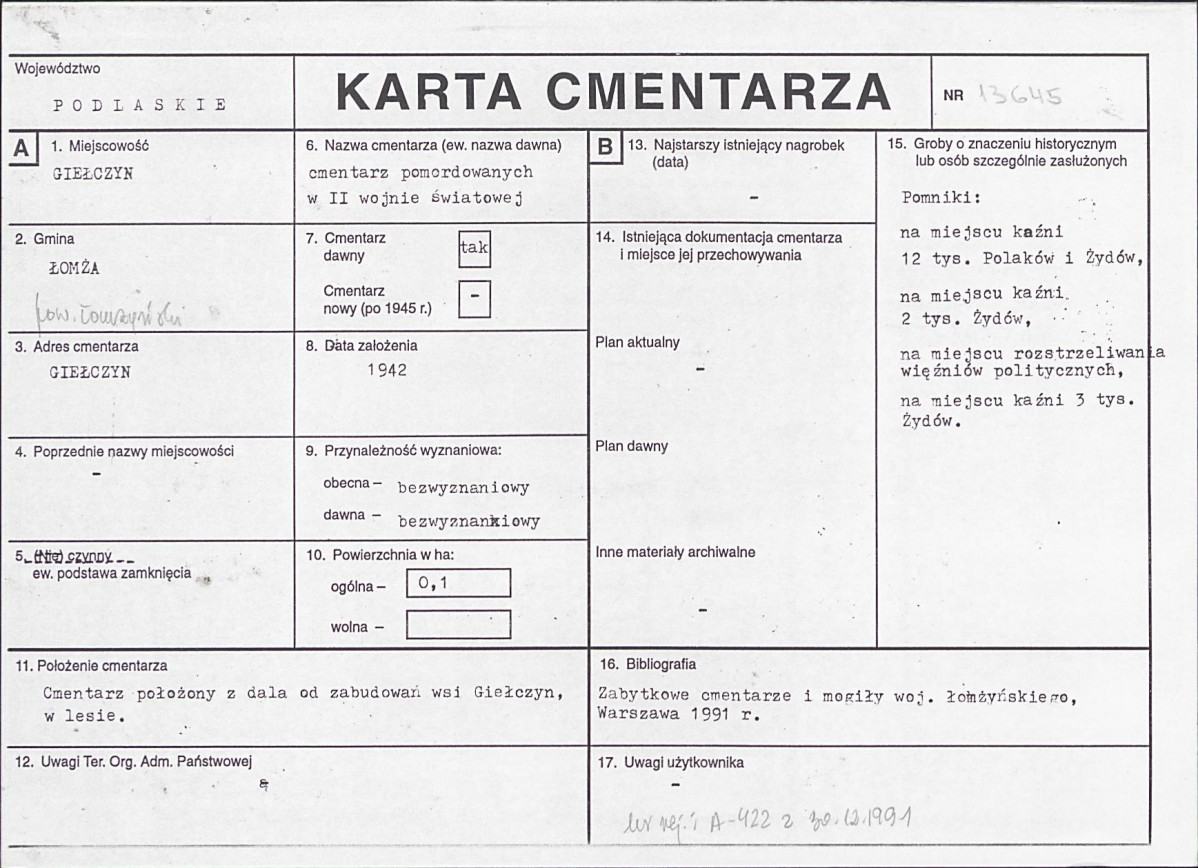 Karta cmentarza, skan nr 1