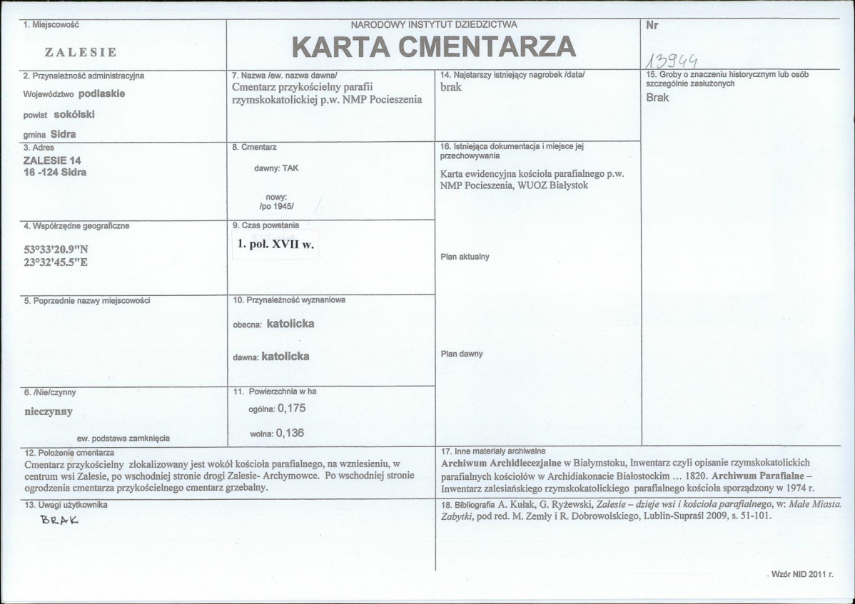 Karta cmentarza, skan nr 1