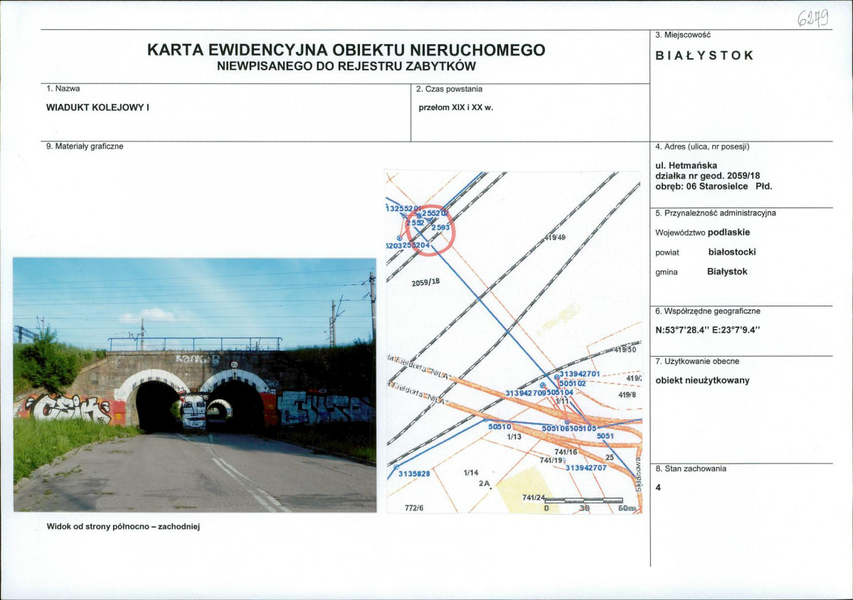 Karta obiektu niewpisanego do rejestru, skan nr 1