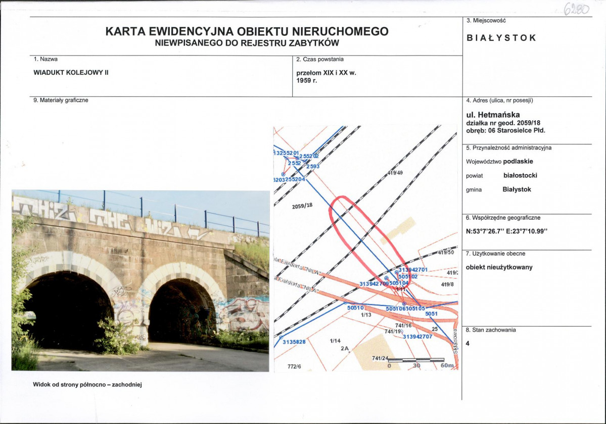 Karta obiektu niewpisanego do rejestru, skan nr 1