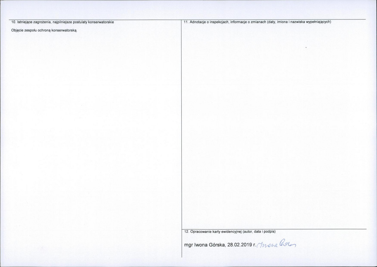 Karta obiektu niewpisanego do rejestru, skan nr 2