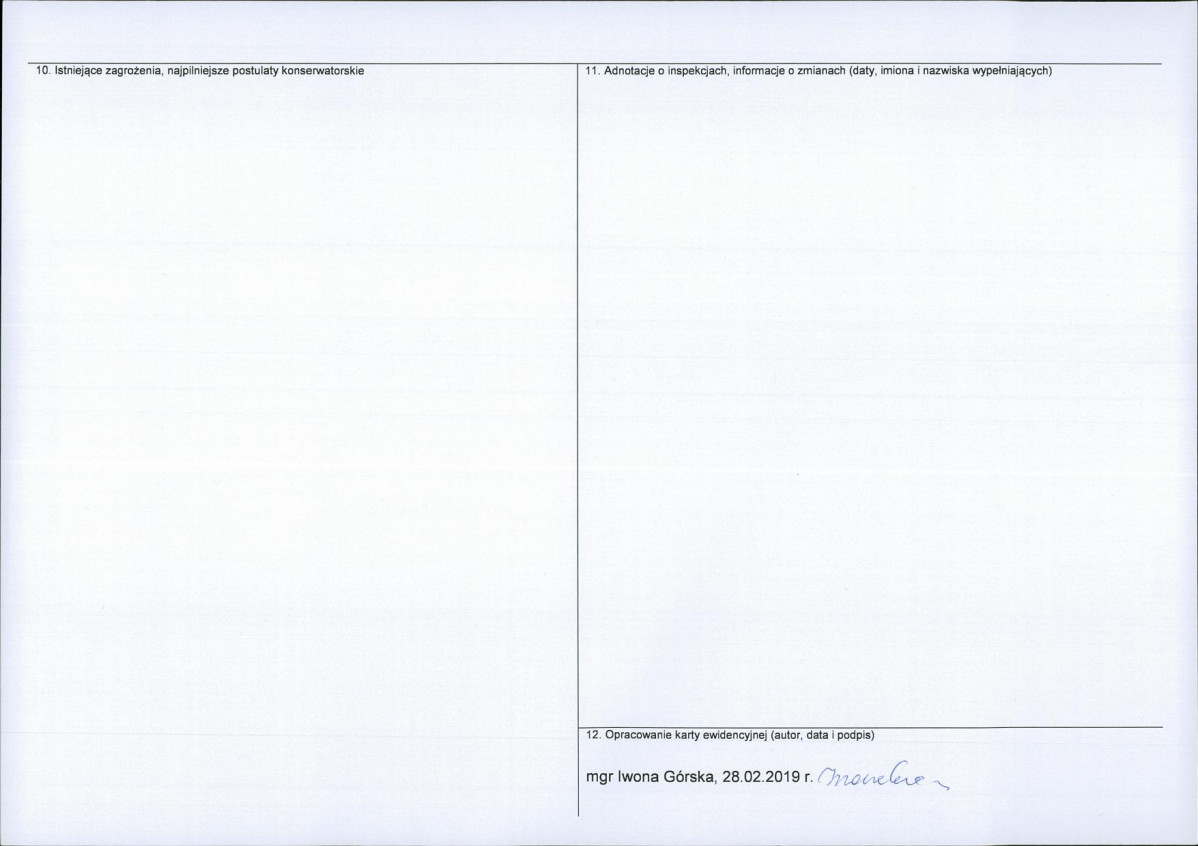 Karta obiektu niewpisanego do rejestru, skan nr 2