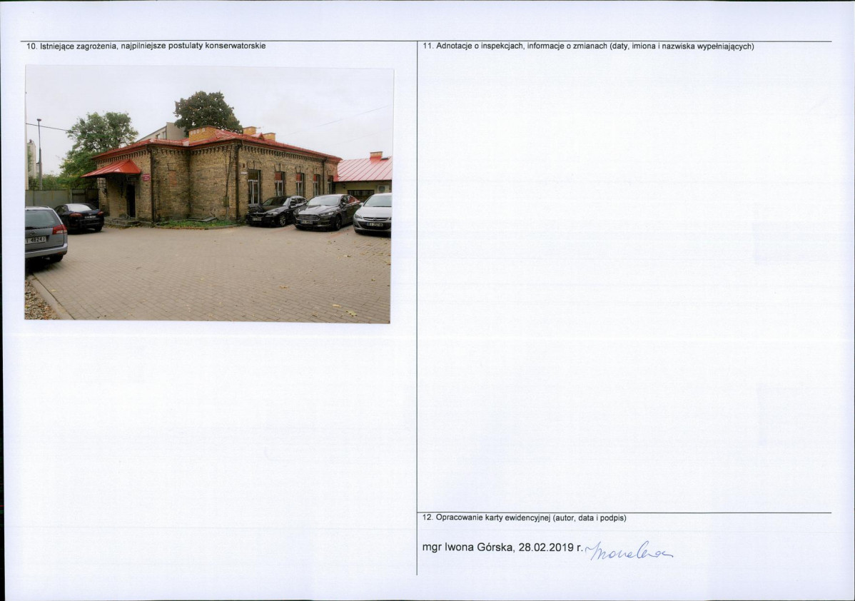 Karta obiektu niewpisanego do rejestru, skan nr 2