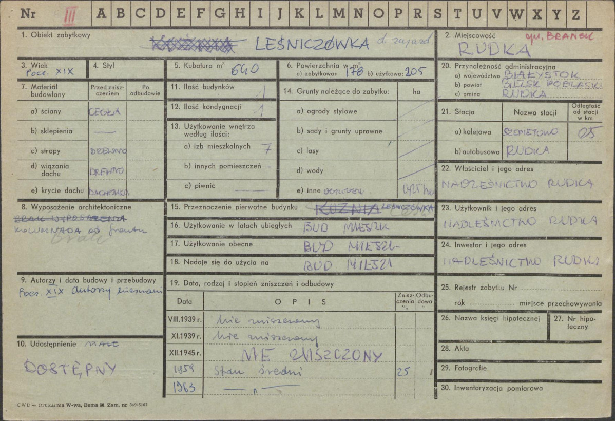 KZ - Karta zielona, skan nr 1