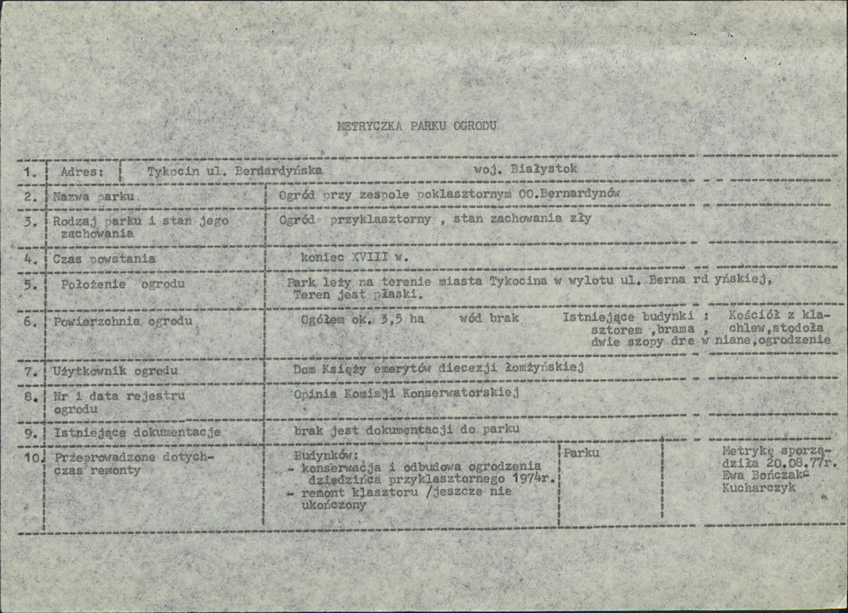 Ewidencja parkowa, skan nr 6