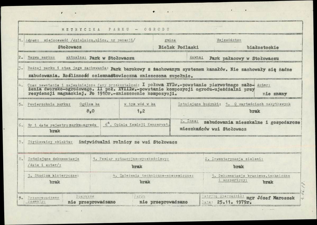 Ewidencja parkowa, skan nr 6