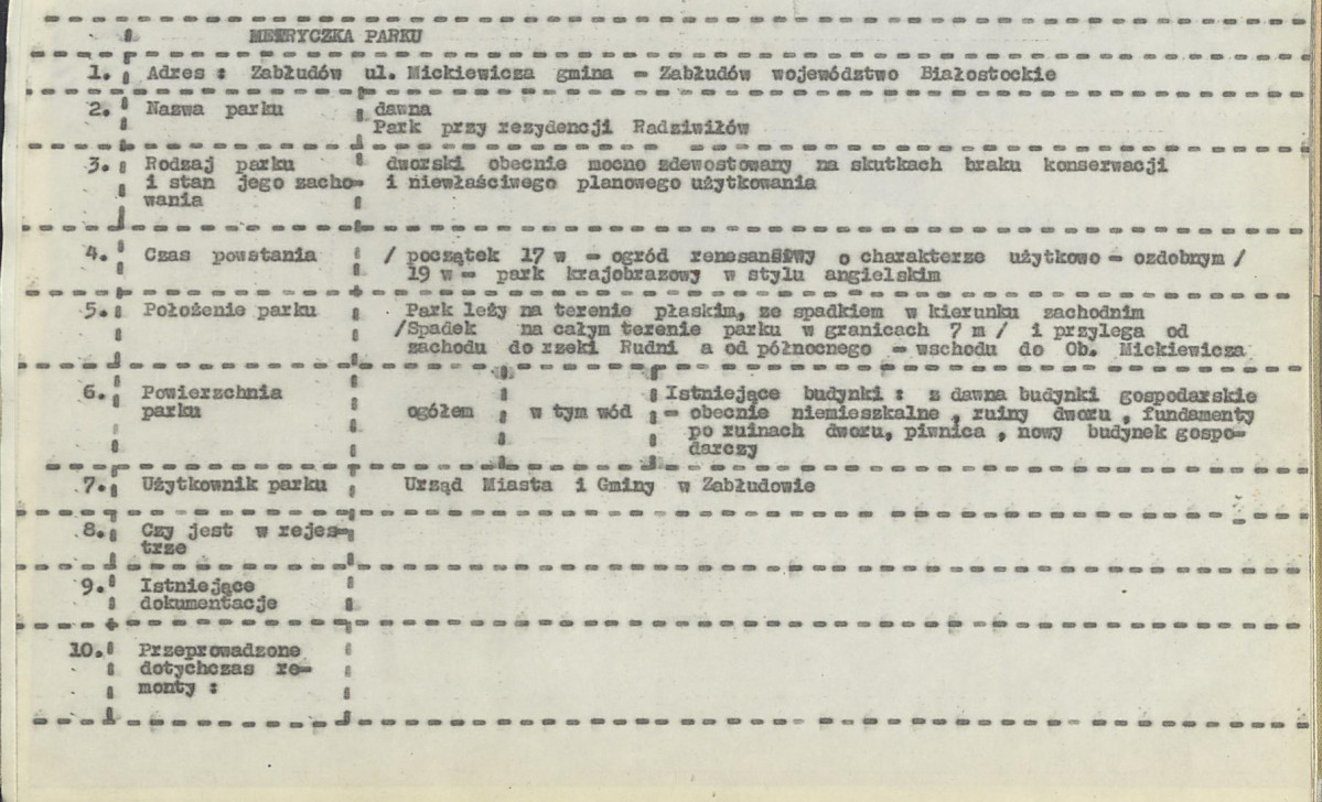 Ewidencja parkowa, skan nr 4