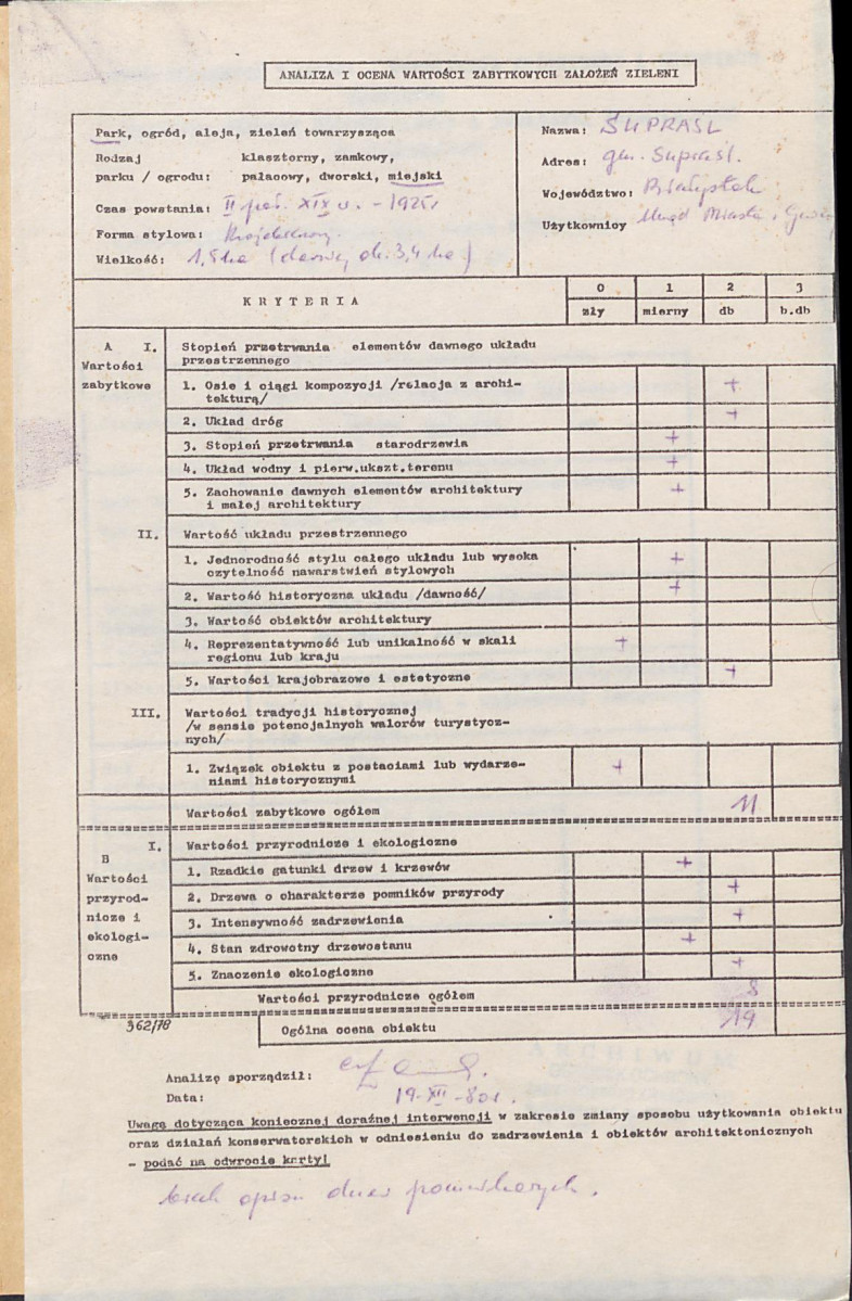 EP - Ewidencja parkowa, skan nr 2